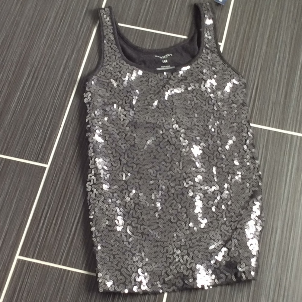Gray Heather sequin tank top size LNWT